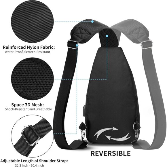 ⚡sling bag made with high Sling Bag Crossbody Shoulder Backpack for Men & Women - Picture 4 of 6